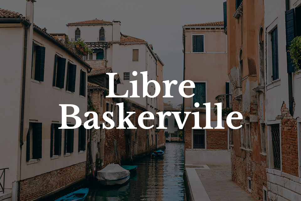 free illustrator libre baskerville font