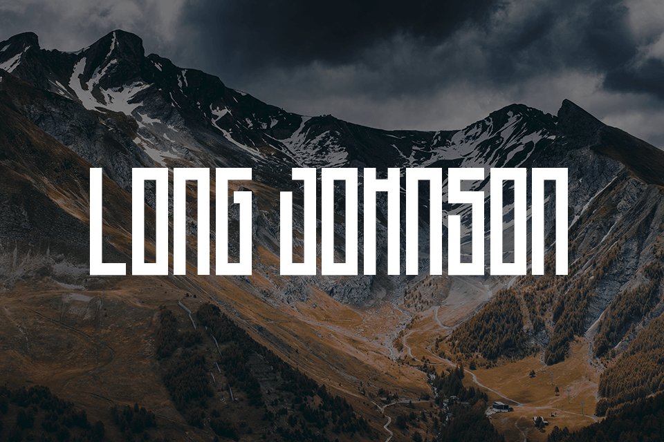 free illustrator long johnson font