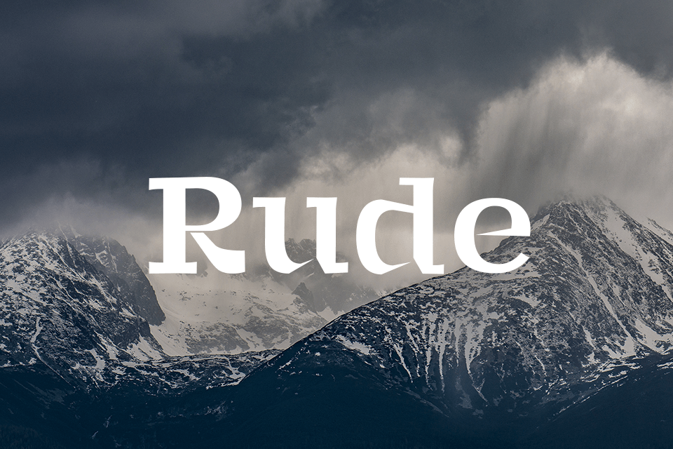 free illustrator rude font