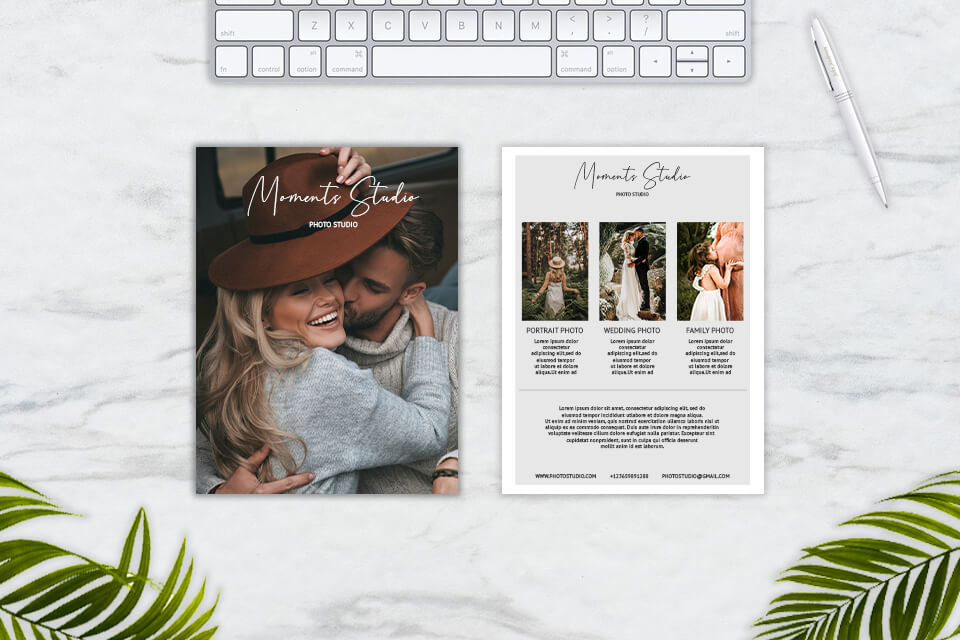 free photoshop flyer template as gift for photography day
