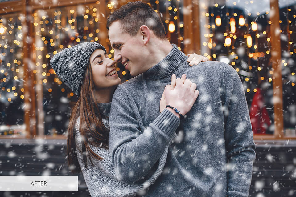 free winter blizzard photoshop action