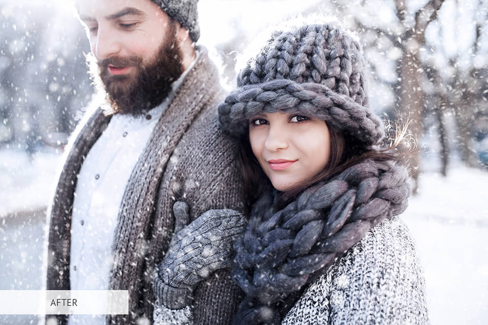 free winter new year photoshop action