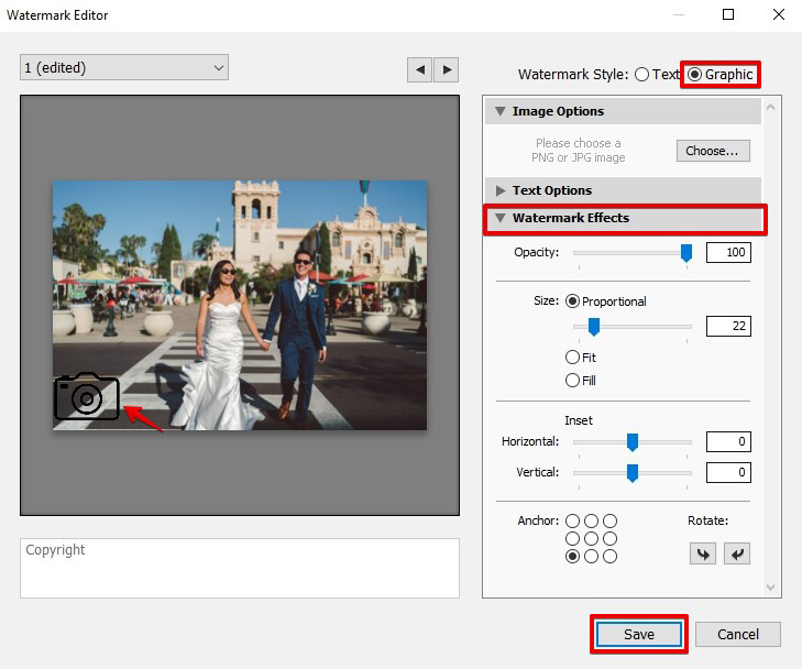 how to add a watermark in lightroom