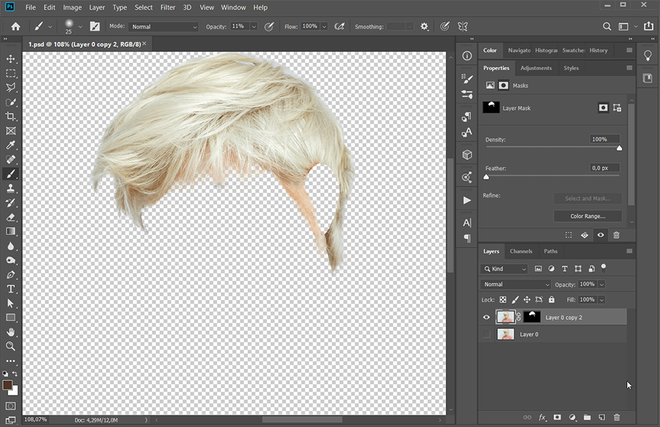 how to change hair color in photoshop