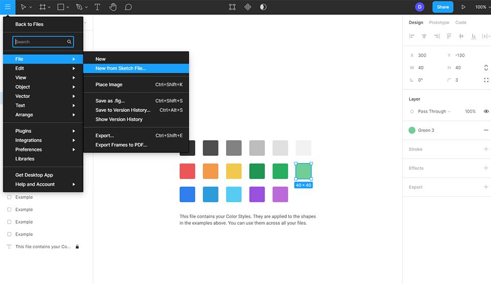 how to open sketch files with figma