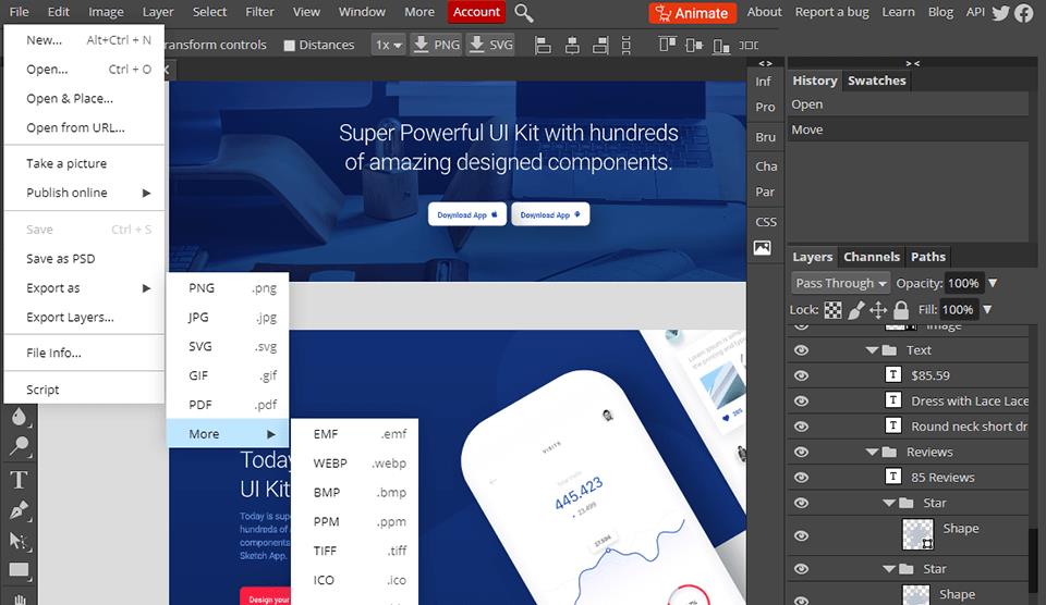 how to open sketch files with photopea