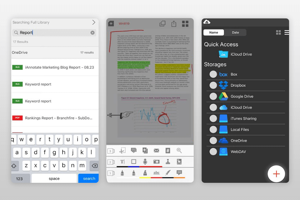iannotate pdf editor app interface