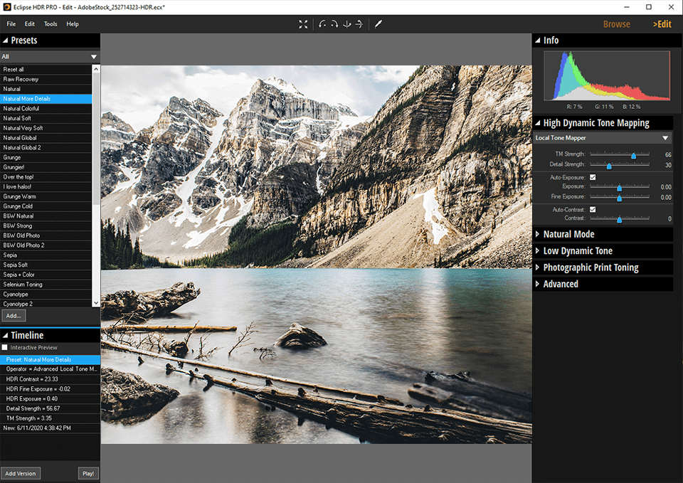 inpixio eclipse hdr presets