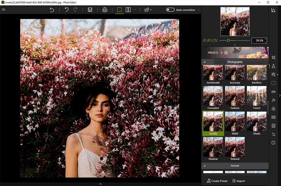 interface de démarrage du photo editor inpixio