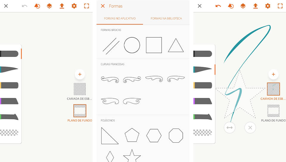 interface do Illustrator Draw