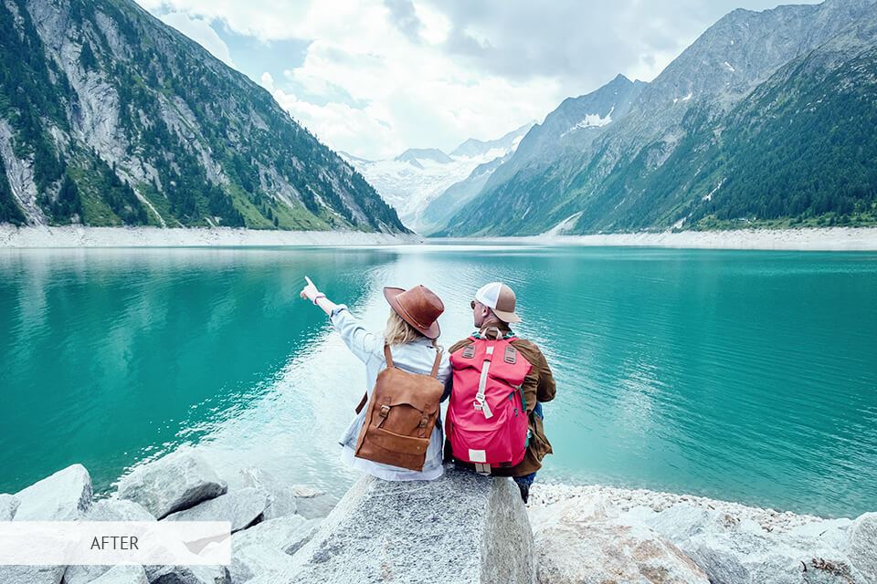 landscape action for travel photography