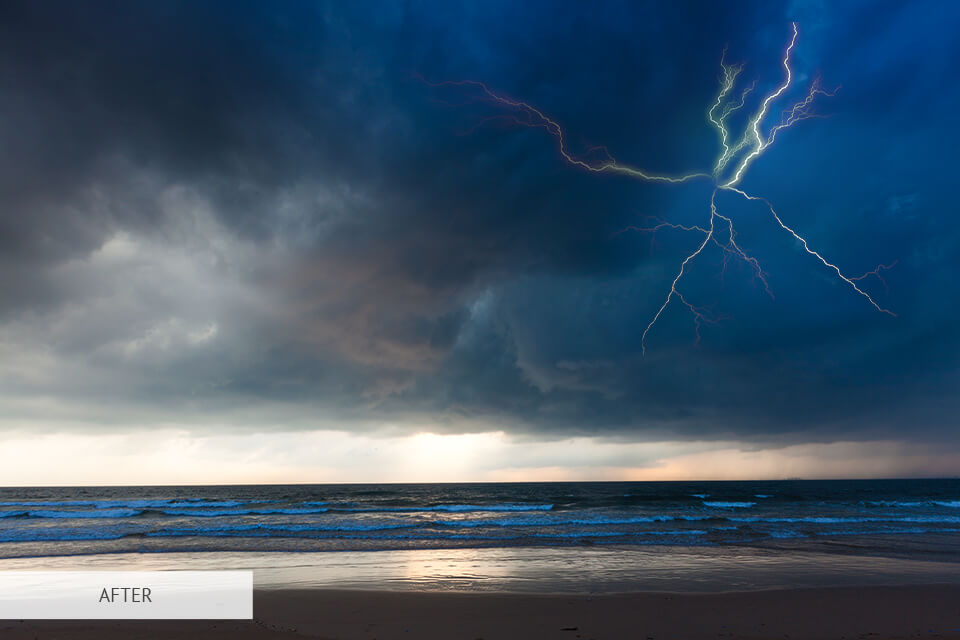 lightning overlay for travel photography