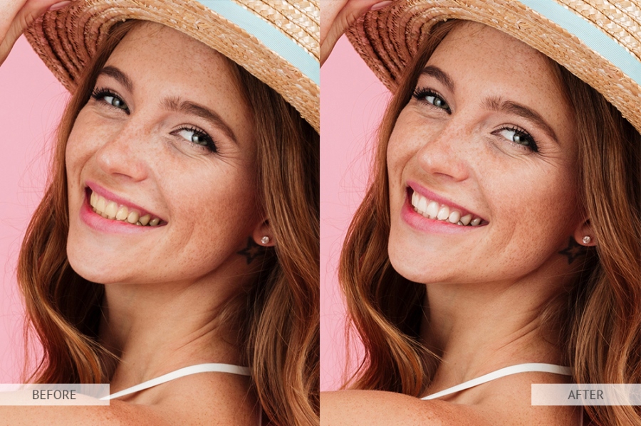 makeup photo whitening teeth