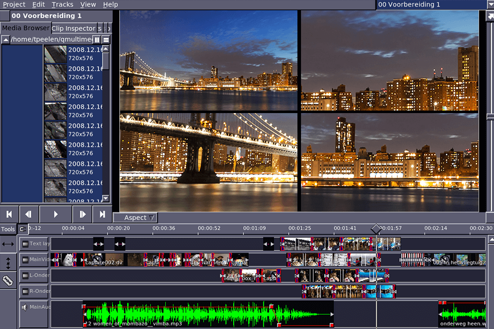 open movie editor linux