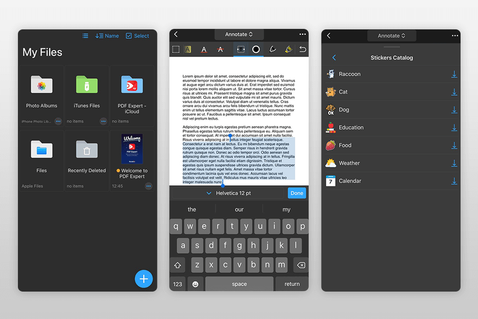 pdf expert pdf editor interface
