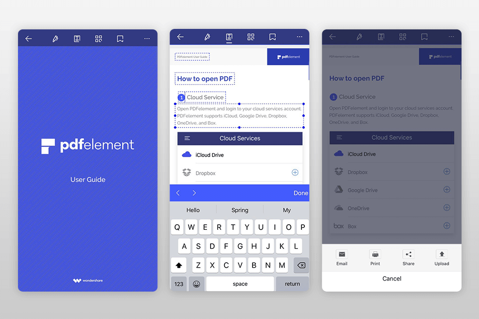 pdfelement pdf editor app interface
