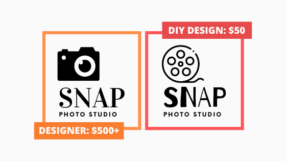 diy photography logo design vs hiring designer