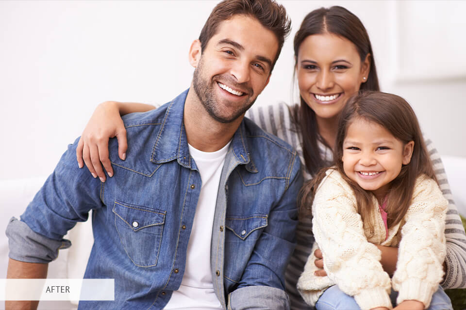 free photoshop action whitening teeth for family portrait photography