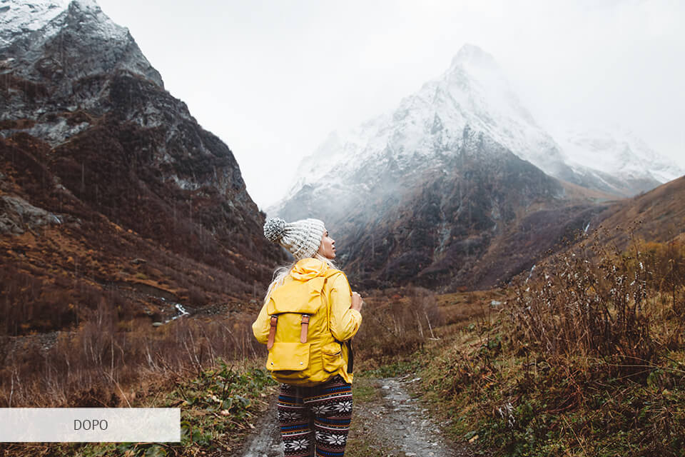 photoshop overlay pioggia prima e dopo