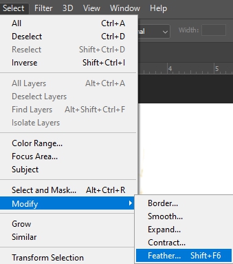 photoshop soften edges