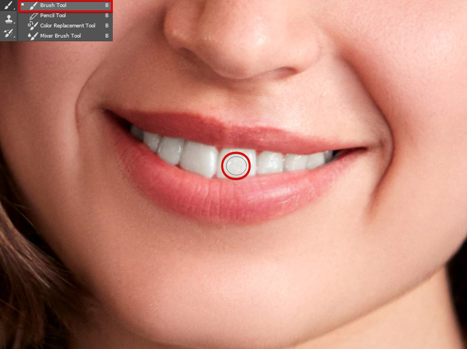 photoshop whiten teeth
