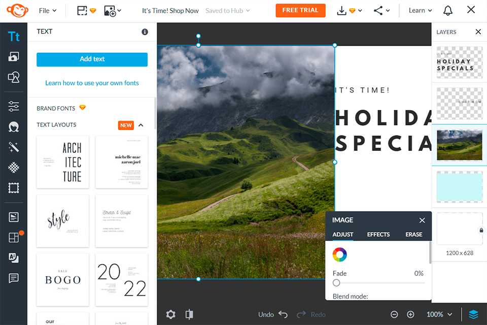 picmonkey واجهة صانع الصور المصغرة