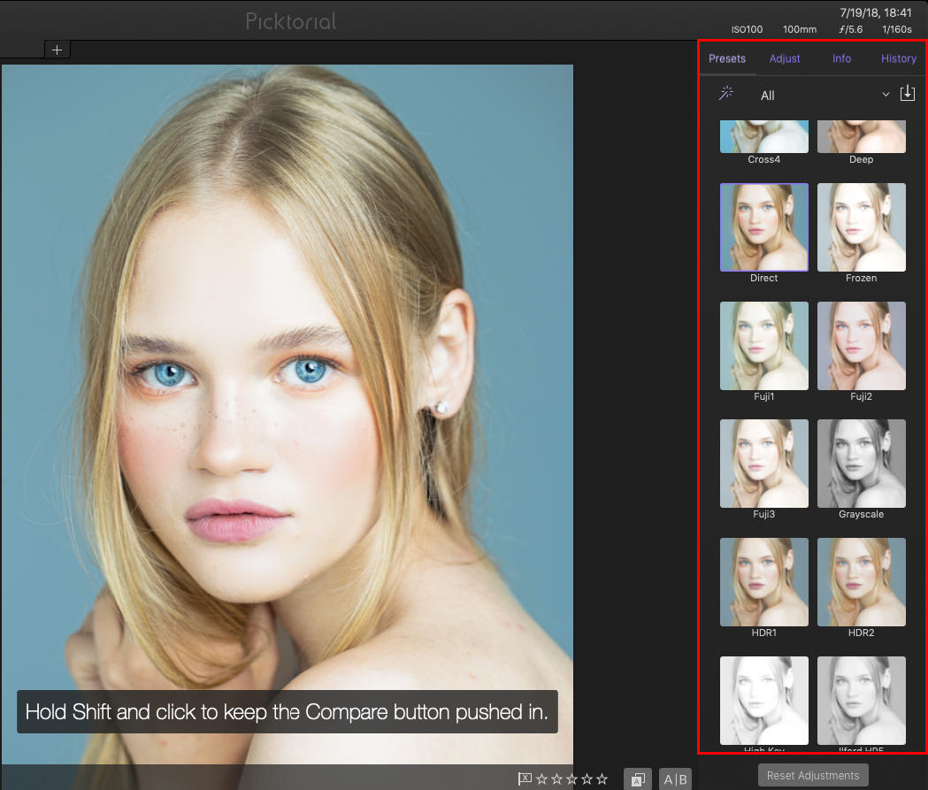 presets in picktorial