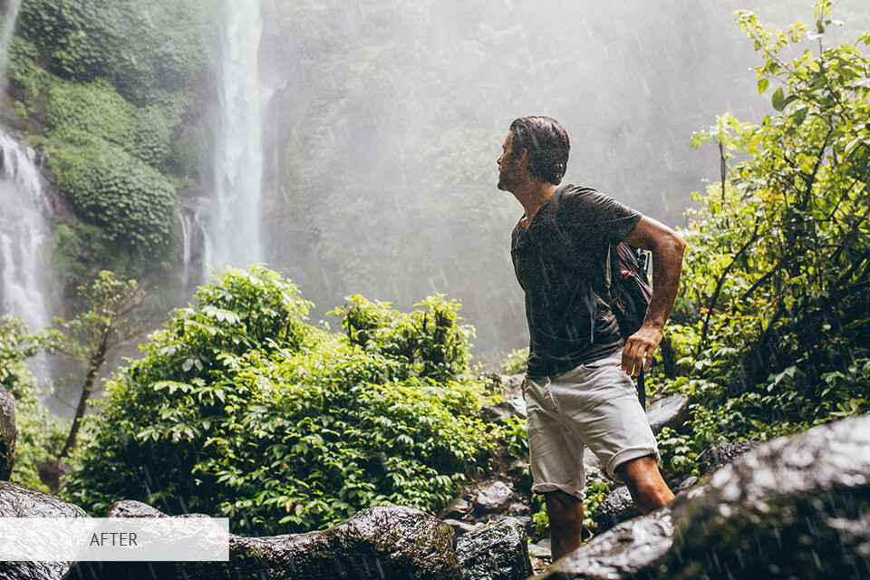 rain overlay for travel photography