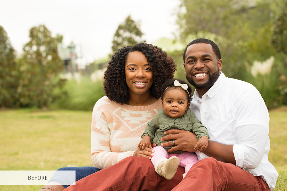 retouching of family photography
