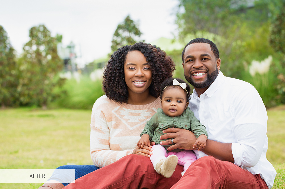 retouching of family photography