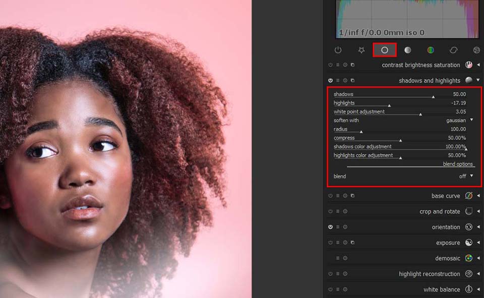 shadows and highlights tool