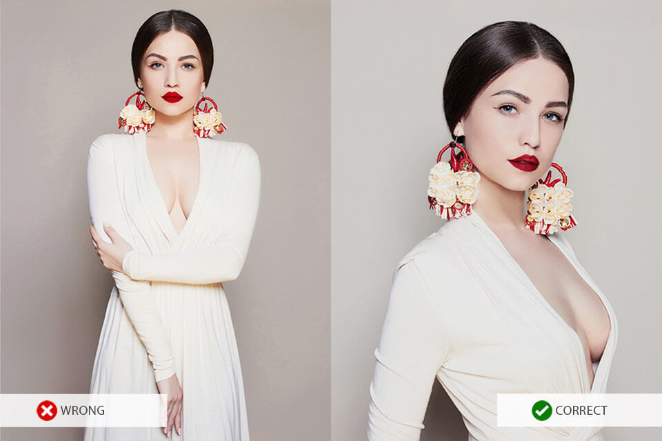 shoulders poses for profile pictures