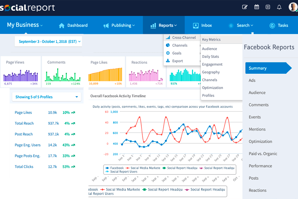 social report interface