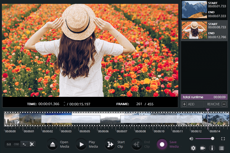 vidcutter open source video editor interface
