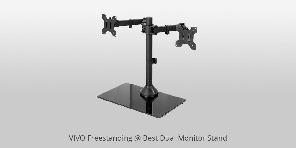 freestanding dual monitor stand