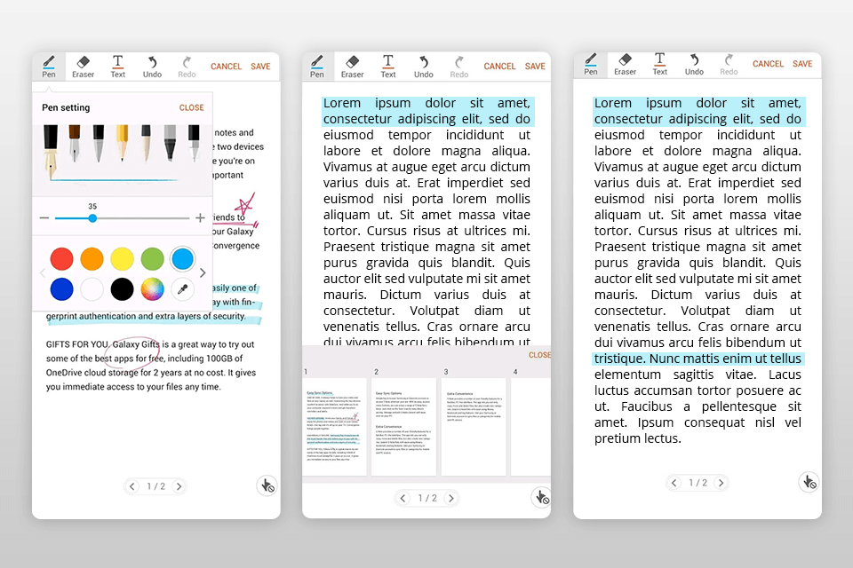 write on pdf editor app interface