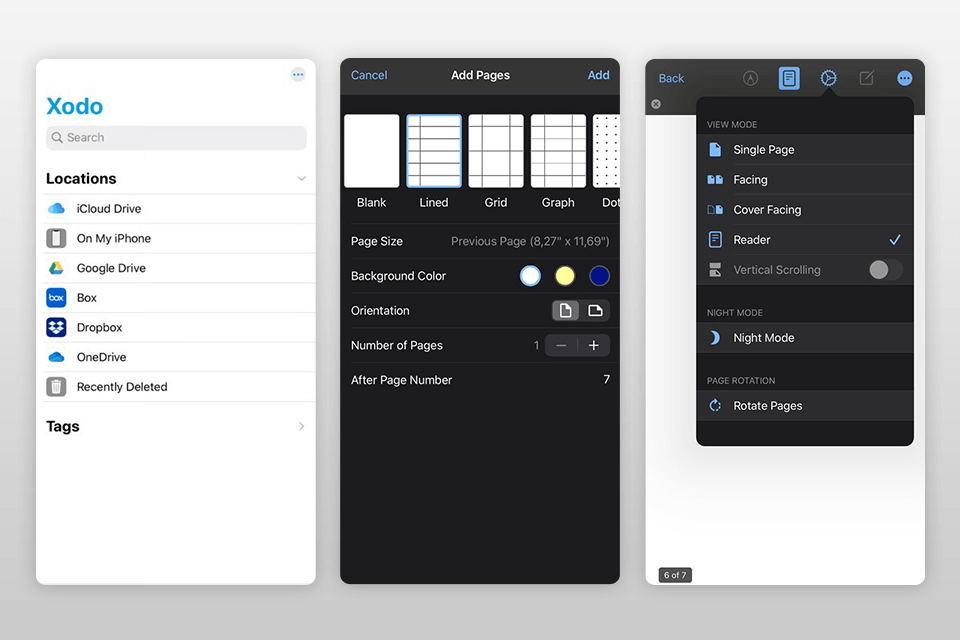 xodo pdf editor app interface