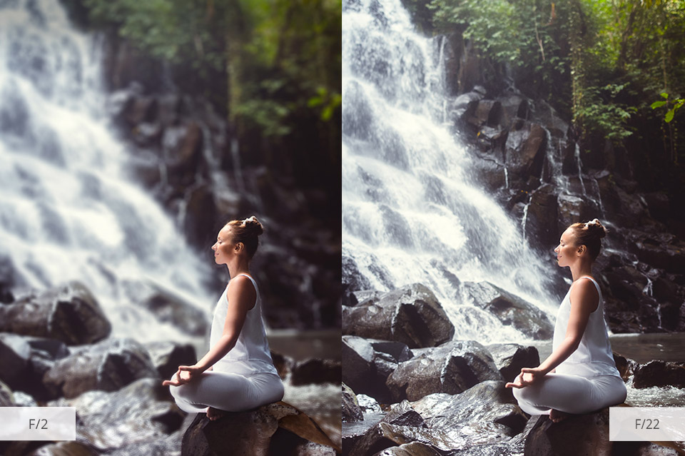 yoga photography aperture