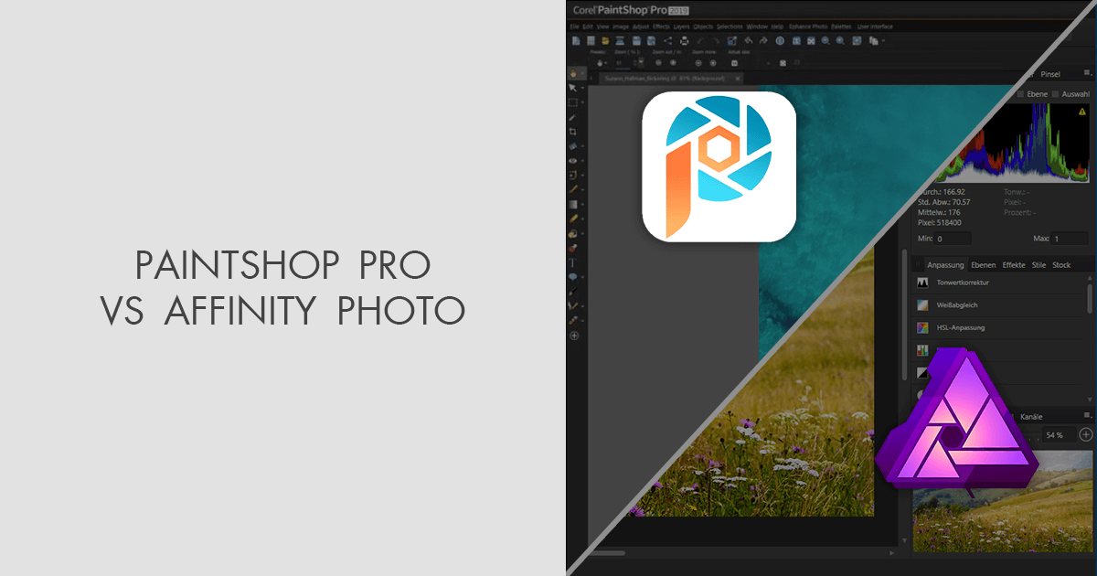 Paintshop Pro Vs Affinity Photo What Software To Choose