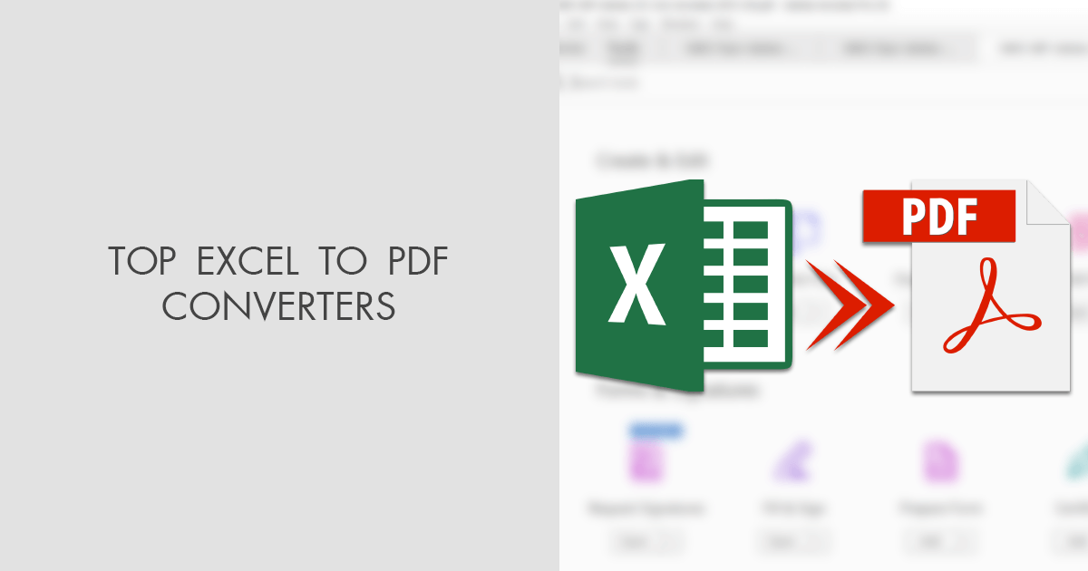 Meilleurs Convertisseurs D Excel En PDF Outils Hors Ligne Et En Ligne En