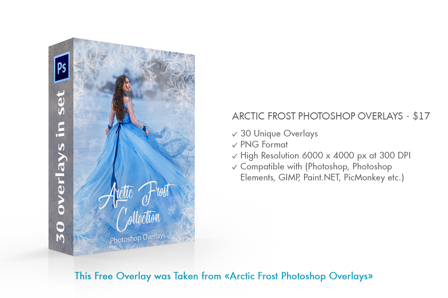 Photoshop Frost Overlay Bundle Includes 10 Free Frost Overlays