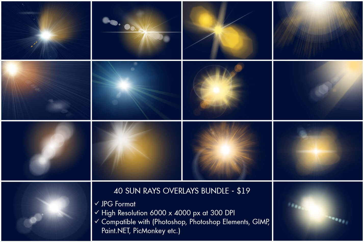 Download Sun Ray Overlay for FreeSun Ray Overlay Bundle
