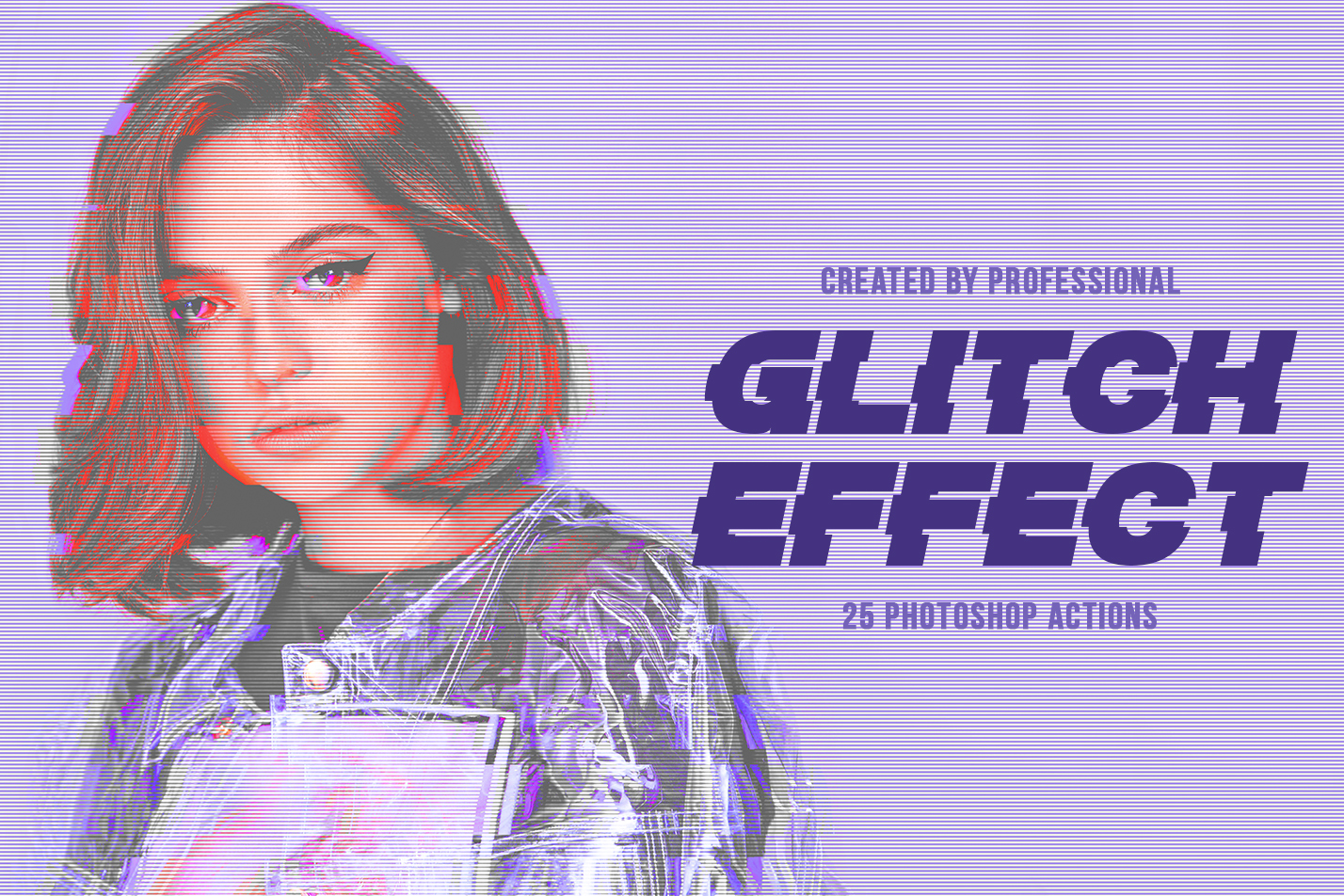 glitch photoshop action free download