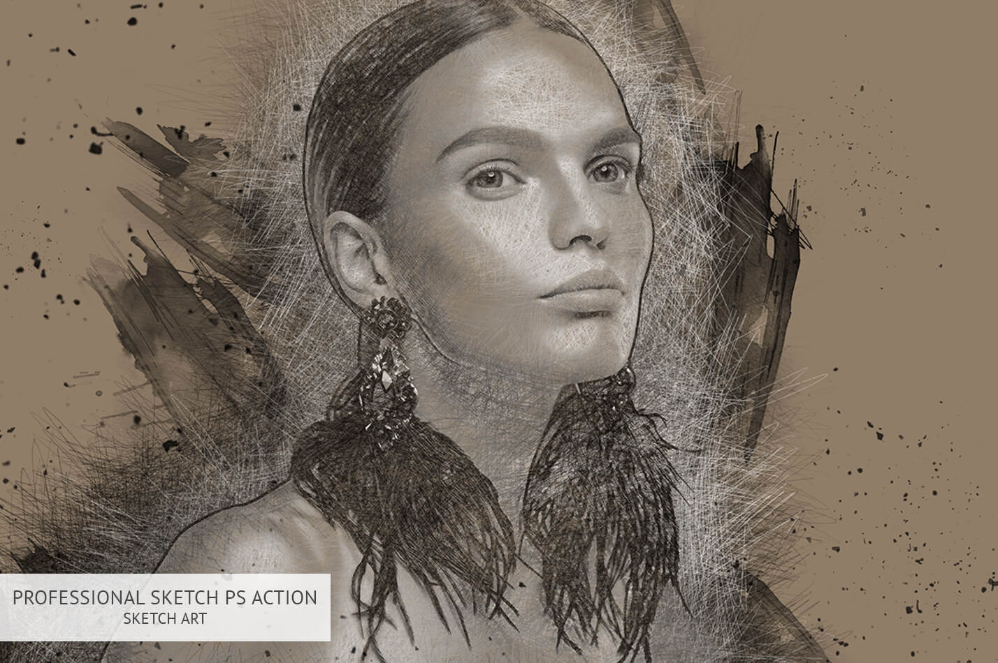 modern pencil sketch photoshop action free download