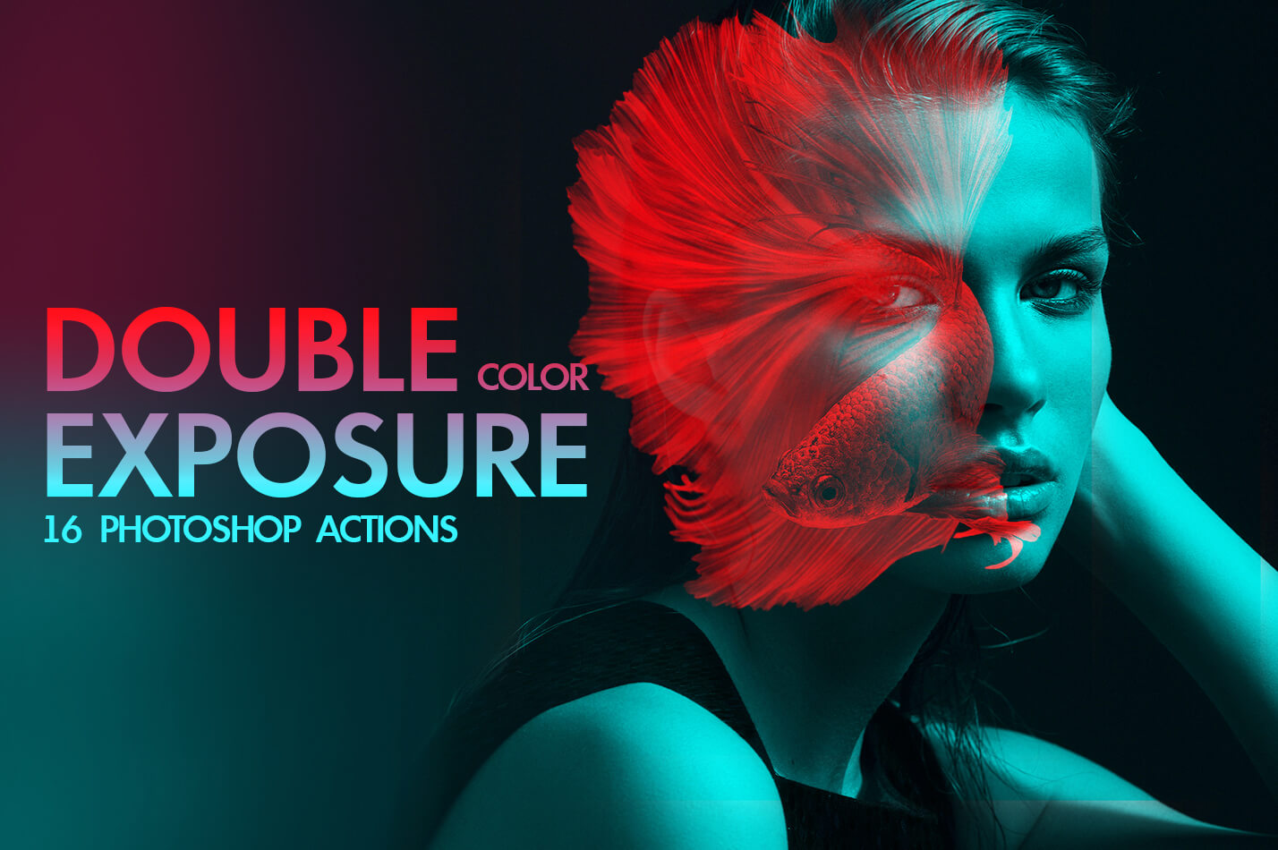 color double exposure photoshop action free download