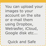 Quick and safe uploading of photos to retouching service