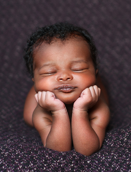 Professional newborn photography editing before