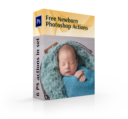 free newborn actions photoshop cover box