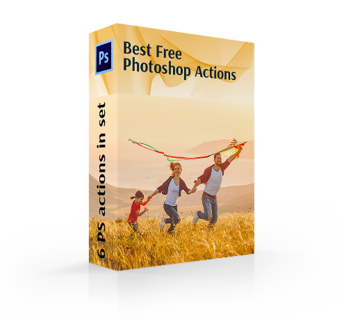 best free photoshop actions cover box happy couple