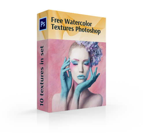 free watercolor texture photoshop cover box